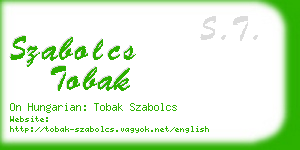 szabolcs tobak business card